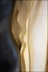 Antique Arts and Crafts Cream Embroidered Wool Maxi Coat