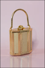 Vintage 1980s Gold Metal Box Bag