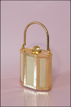 Vintage 1980s Gold Metal Box Bag