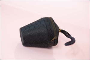 Vintage 1950s Black Silk 'Honey Pot' Evening Bag