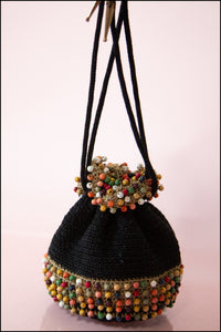 Vintage 1940s Rainbow Beaded Evening Bag