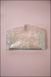 Vintage 1950s Carved Lucite Clutch Bag