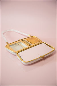 Vintage 1950s Pearl Lucite Compact Bag