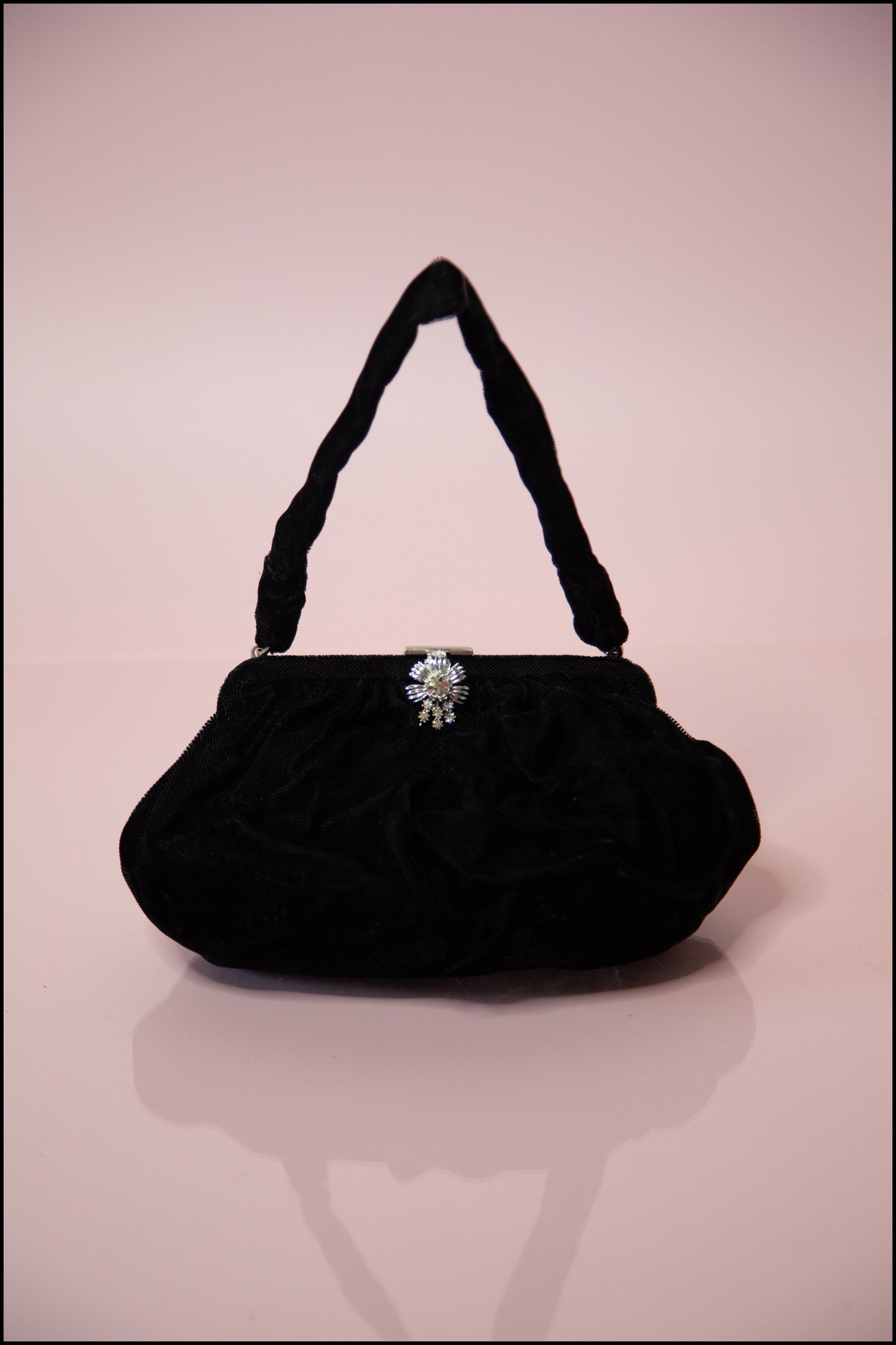 Vintage 1950s Black Taffeta Evening Bag – ALEXANDRAKING