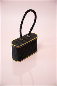 Vintage 1950s Black Evening Box Bag