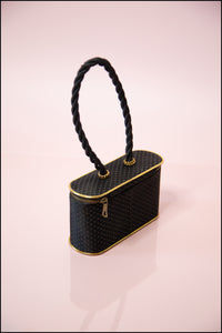 Vintage 1950s Black Evening Box Bag