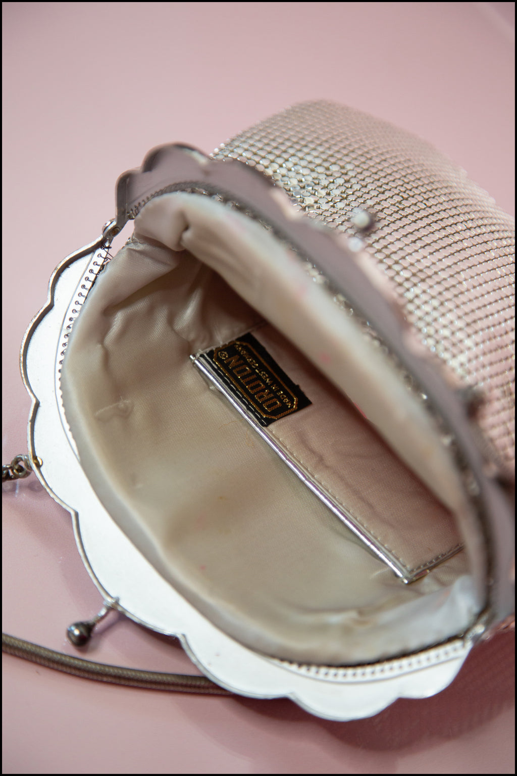 Vintage 1970s Silver Mesh Disco Bag