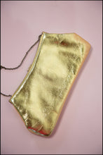 Vintage 1950s Gold Leather Evening Bag
