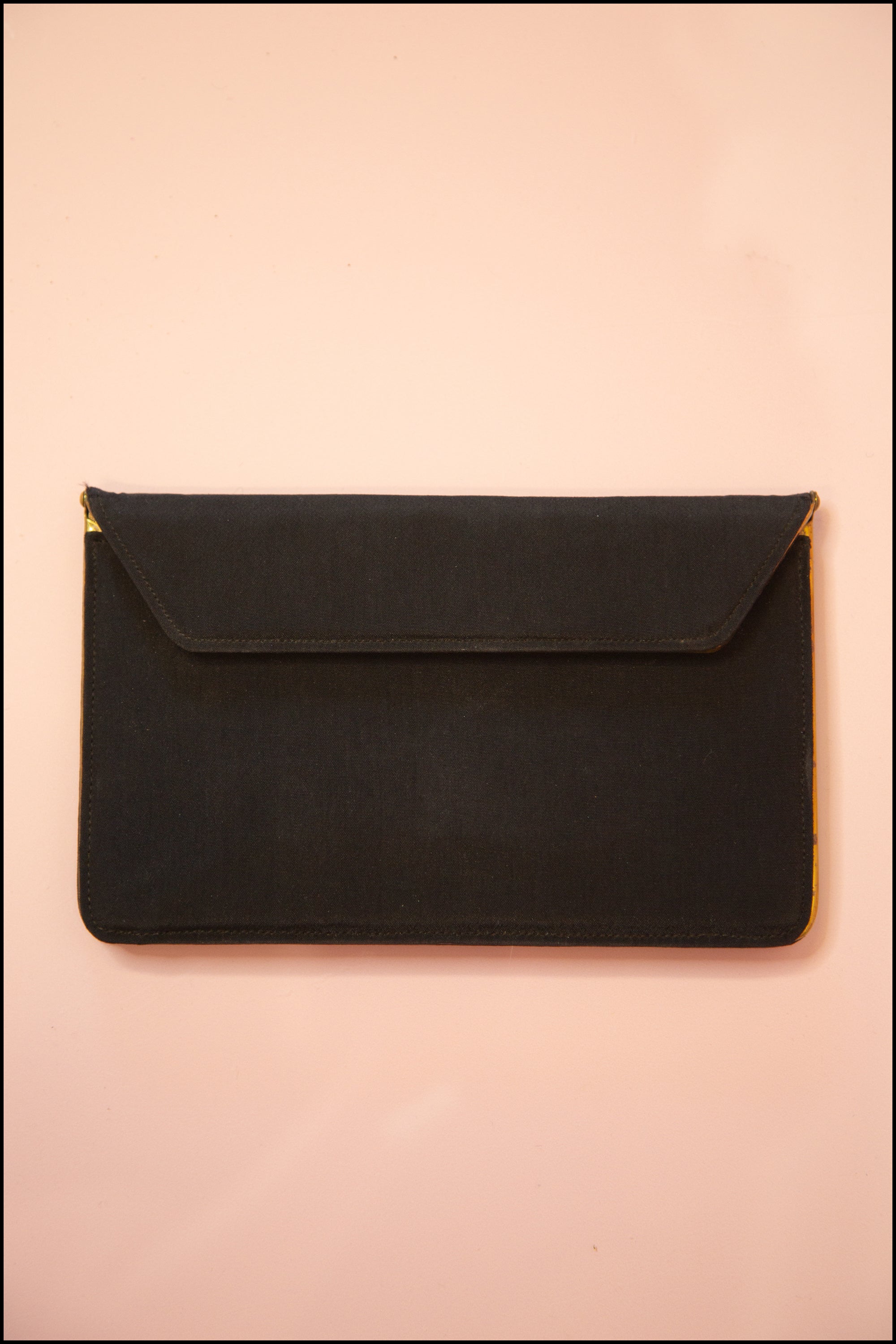 Vintage 1940s Black Folding Frame Purse