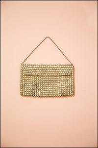 Vintage 1920s Silver Crystal Purse