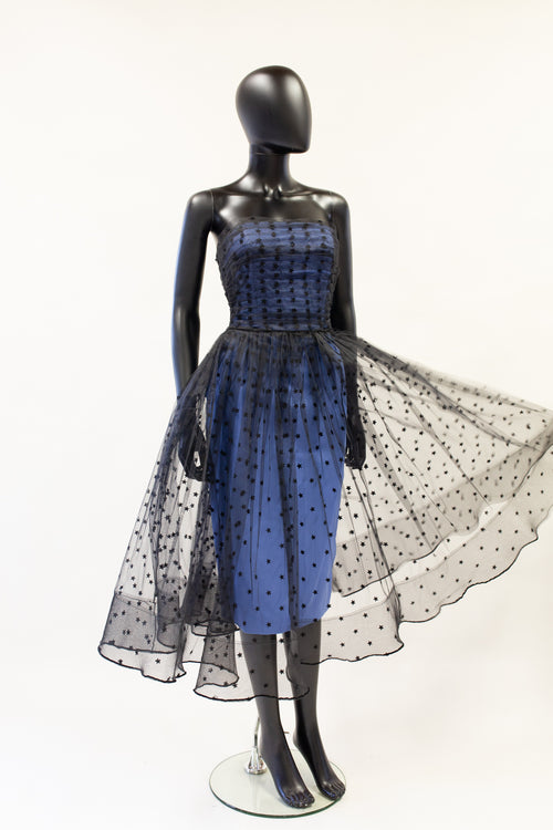 black star tulle midi dress by Alexandra King