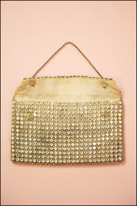 Vintage 1920s Silver Crystal Purse