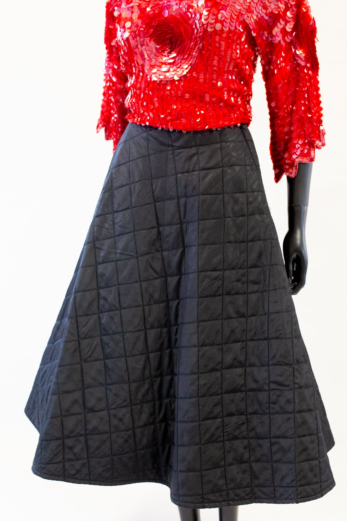 vintage 1950s quilted skirt