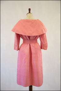 Vintage 1950s Pink Silk Dress Set