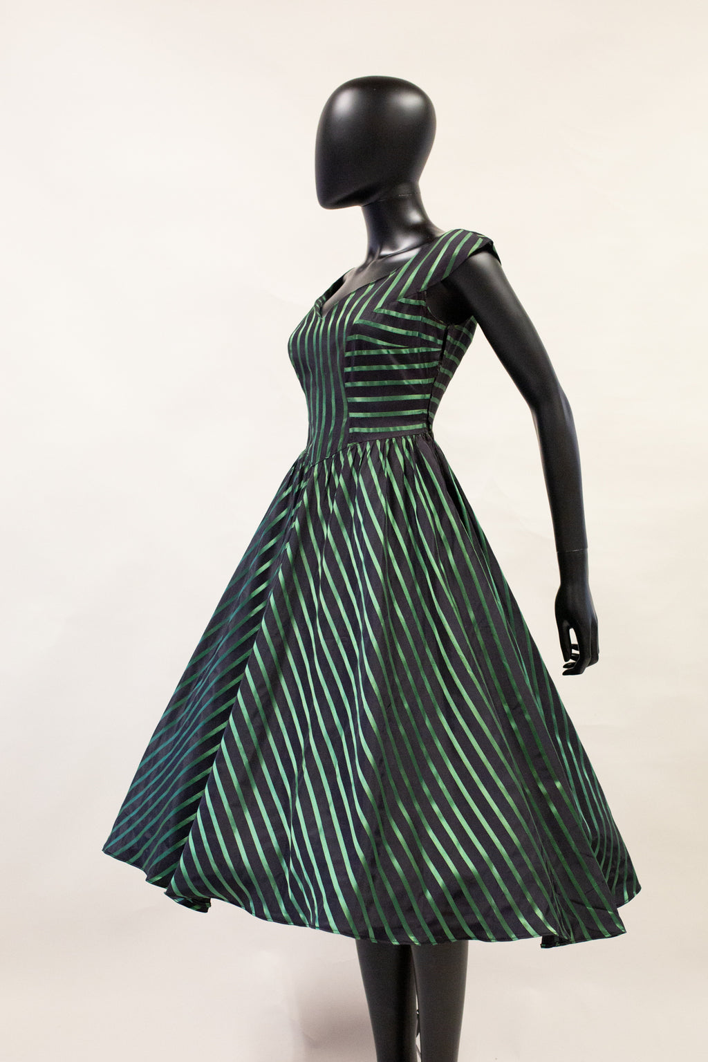 Vintage 1950s Green Stripe Dress – ALEXANDRA-KING