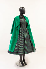 Vintage 1950s Green Stripe Dress