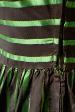 Vintage 1950s Green Stripe Dress
