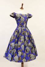 1950s hydrangea print dress alexandra king vintage