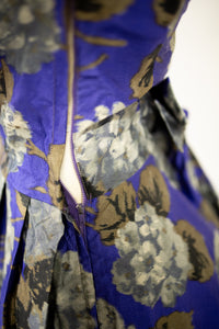Vintage 1950s Purple Hydrangea Dress