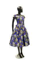 vintage 1950s floral print cocktail dress alexandra king 