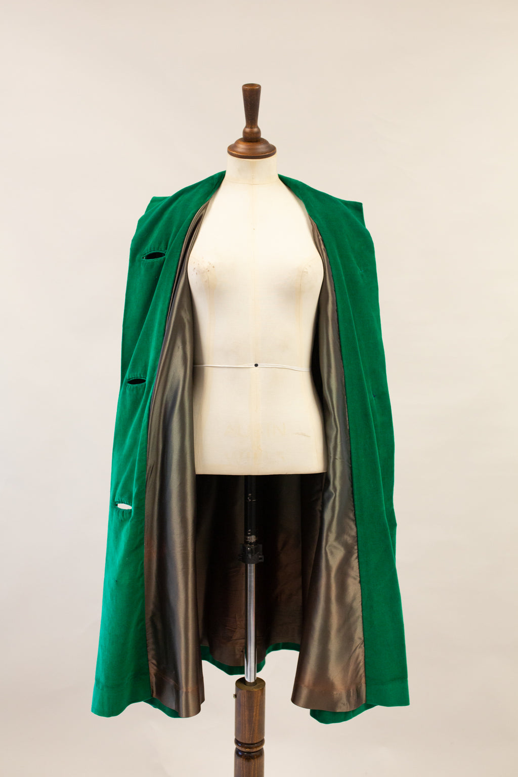 Vintage 1950s Green Velvet Coat