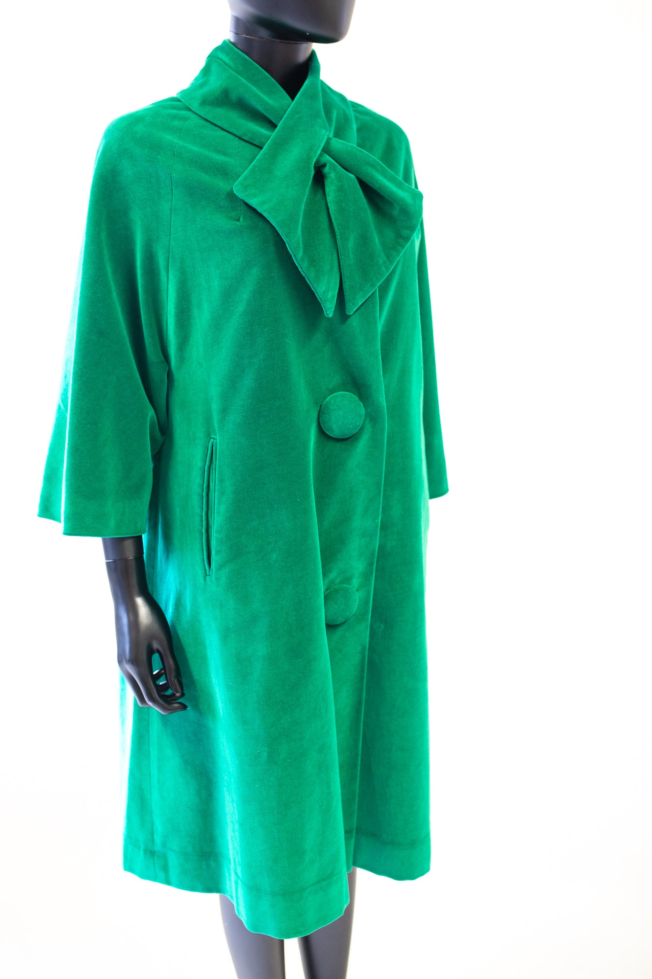 Vintage 1950s Green Velvet Coat