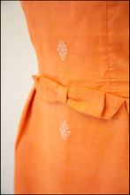 Vintage 1960s Orange Cotton Dress