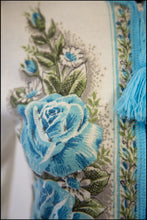 Vintage 1950s Blue Rose Cardigan