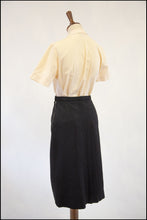 Vintage 1950s Black Wool Jacket and Skirt Set