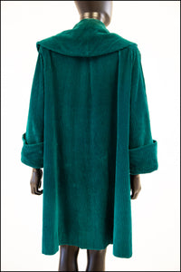 Vintage 1950s Green Corduroy Swing Coat
