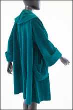 Vintage 1950s Green Corduroy Swing Coat