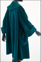 Vintage 1950s Green Corduroy Swing Coat