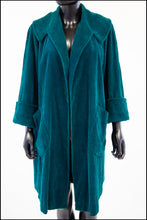 Vintage 1960s Green Jumbo Cord Swing Coat