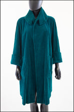 Vintage 1960s Green Jumbo Cord Swing Coat