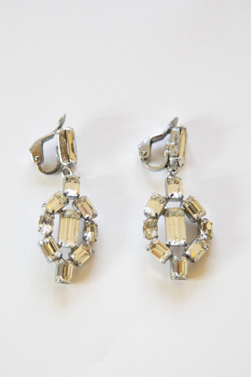 Vintage 1960s Crystal Drop Earrings