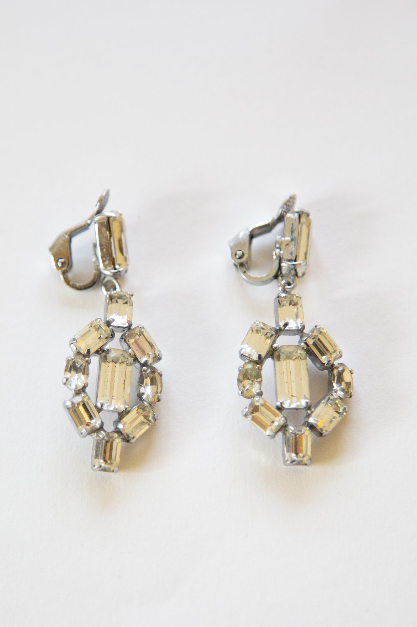 Vintage 1960s Crystal Drop Earrings
