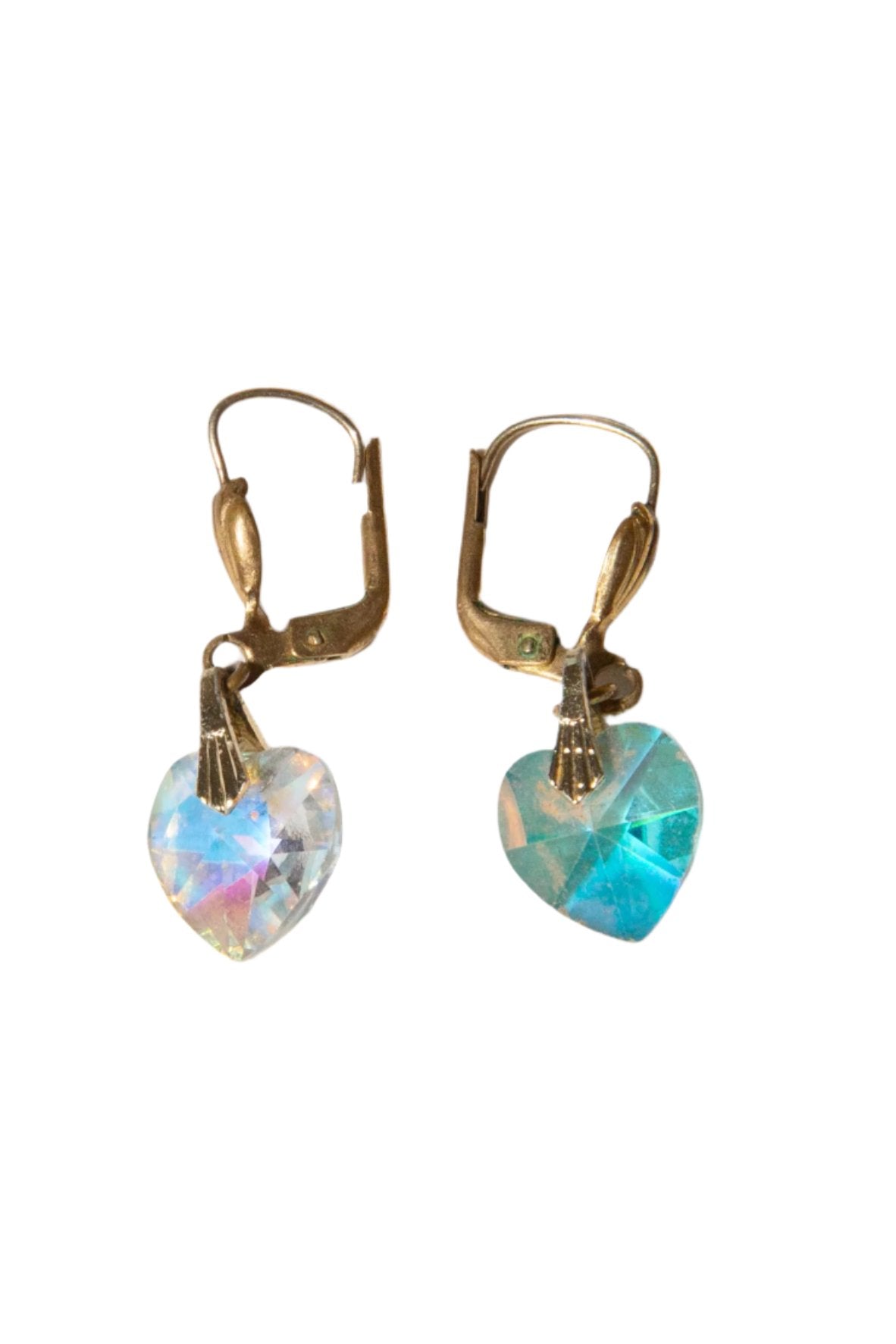 vintage crystal heart earrings Alexandra King