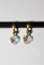 vintage crystal heart earrings Alexandra King
