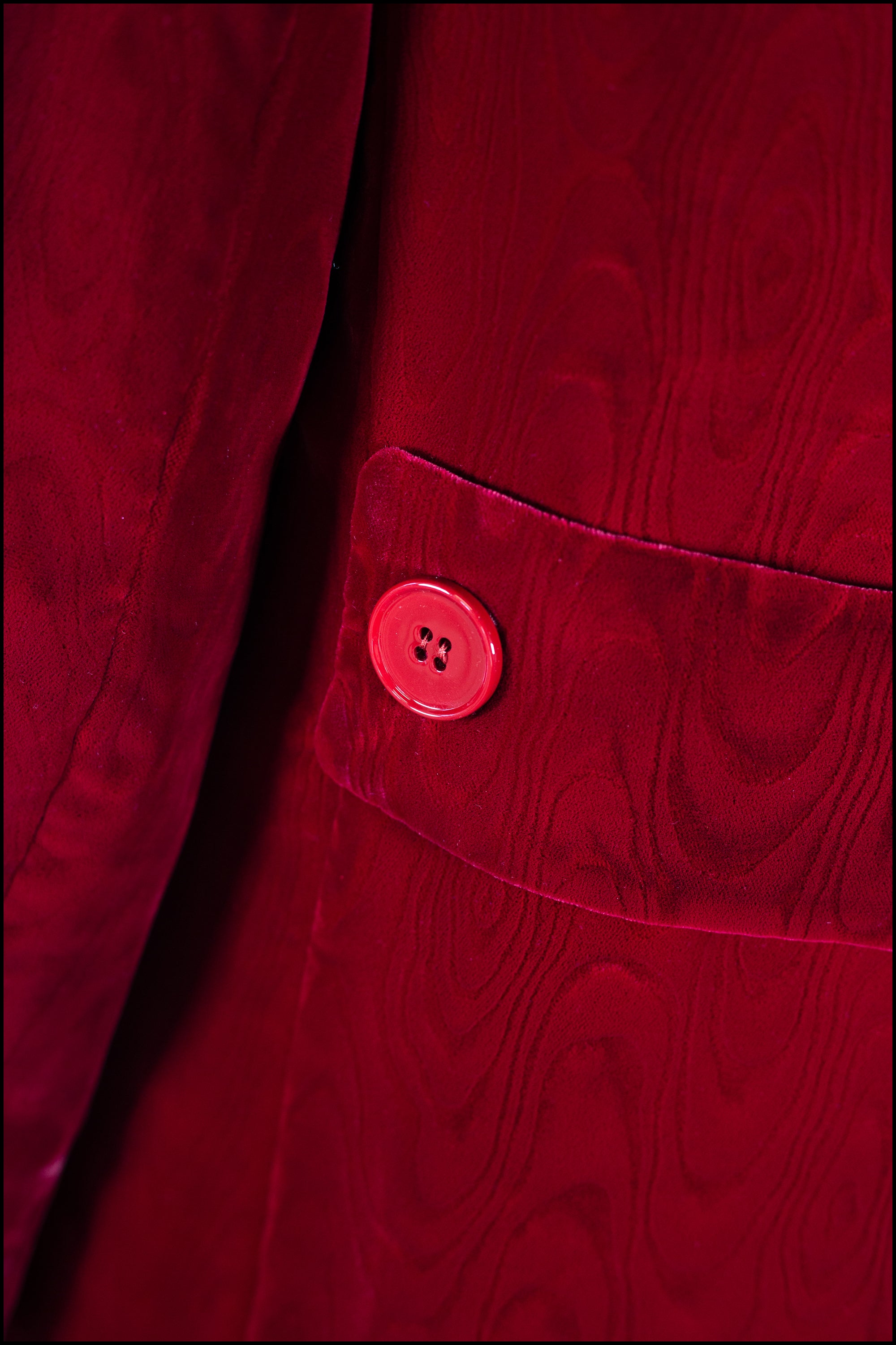 Vintage 1960s Christian Dior Red Velvet Coat