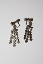 Vintage 1940s Crystal Tassel Drop Earrings