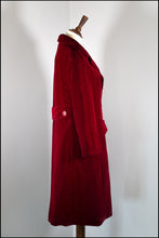 Vintage 1960s Christian Dior Red Velvet Coat