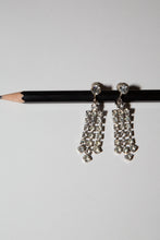Vintage 1940s Crystal Tassel Drop Earrings