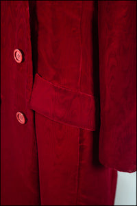 Vintage 1960s Christian Dior Red Velvet Coat