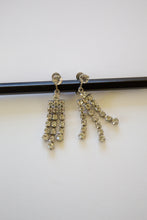 Vintage 1940s Crystal Tassel Drop Earrings