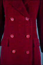 Vintage 1960s Christian Dior Red Velvet Coat