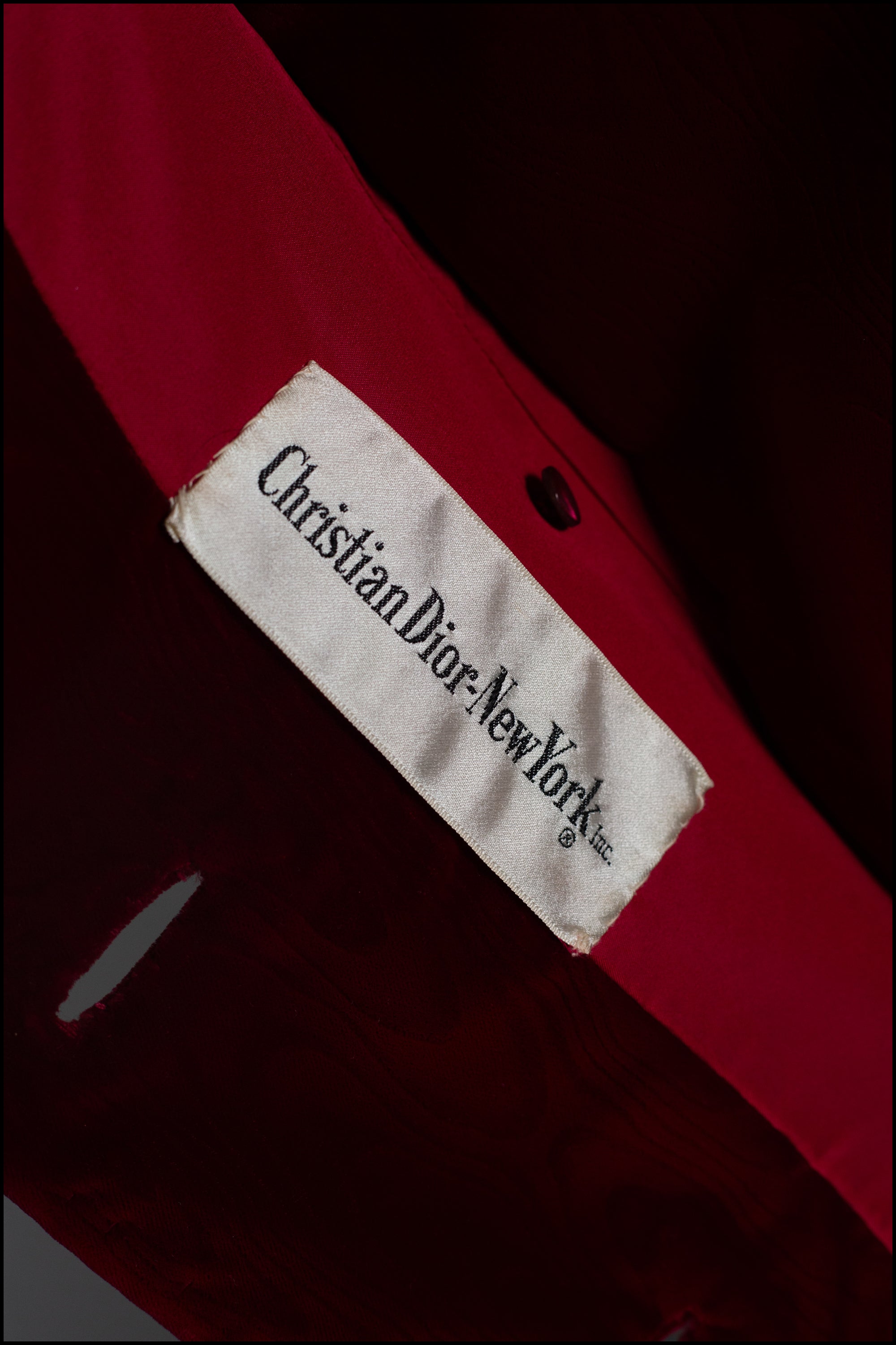 Vintage 1960s Christian Dior Red Velvet Coat