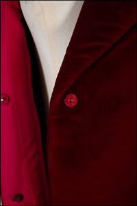 Vintage 1960s Christian Dior Red Velvet Coat