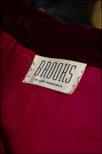 Vintage 1960s Christian Dior Red Velvet Coat