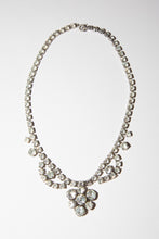 Vintage 1950s Floral Rhinestone Debutant Necklace