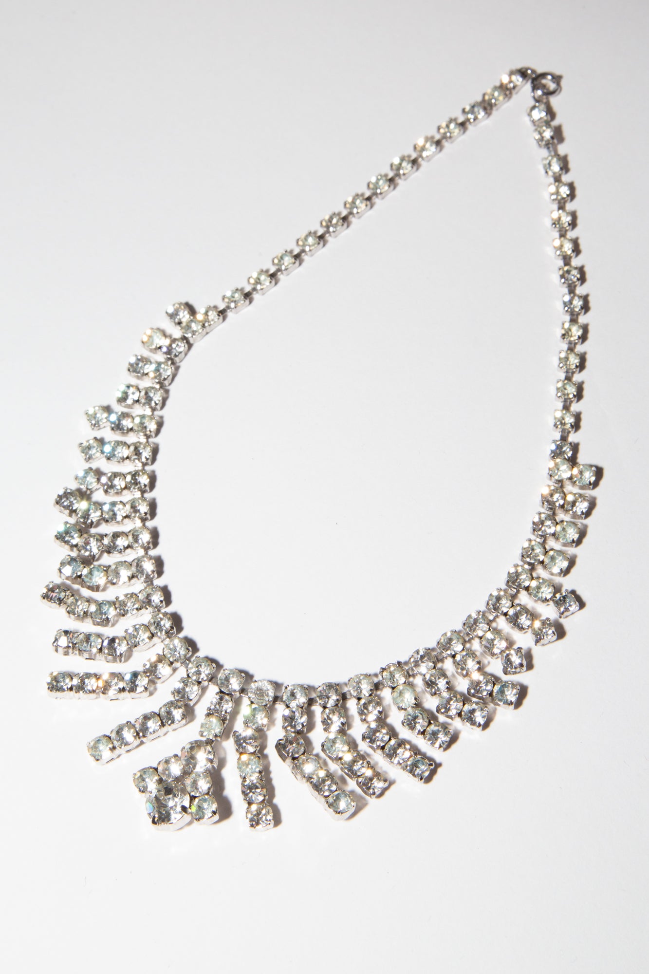 Vintage 1950s Art Deco Crystal Debutant Necklace